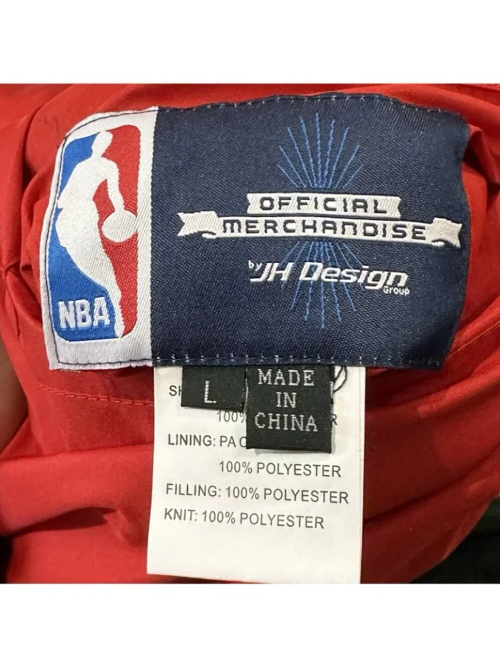 Miami Heat Mens Large Reversible Puffer Vest Black Red JH Design NBA Snap Button